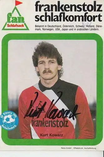 SPORT - FUSSBALL - VIKTORIA ASCHAFFENBURG - KURT KOWARZ - AUTOGRAMM