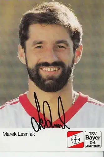 SPORT - FUSSBALL - BAYER LEVERKUSEN - MAREK LESNIAK - AUTOGRAMM