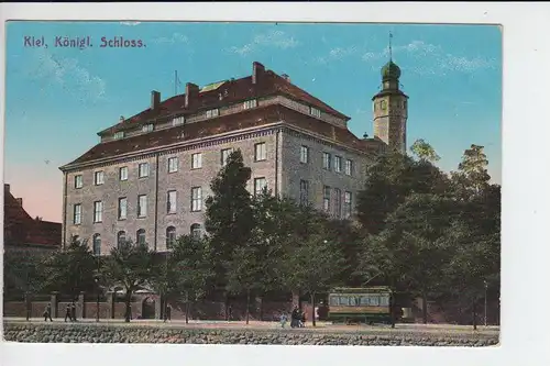 2300 KIEL, Königl. Schloss - Strassenbahn - Tram 1914