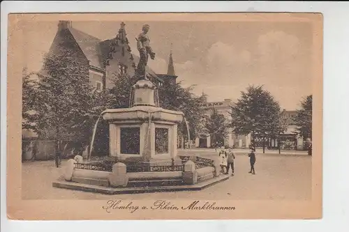 4100 DUISBURG - HOMBERG, Marktbrunnen 1919, belg.Militärpost