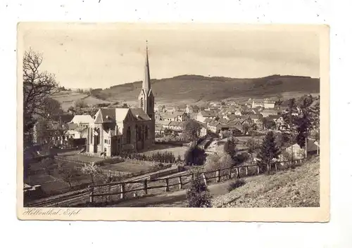 5374 HELLENTHAL, Ortsansicht mit Kirche, 1930