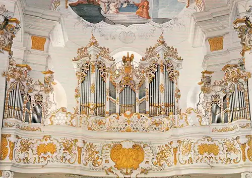 MUSIK - Kirchenorgel - Orgue de l'Eglise - Wies , Wallfahrtskirche, Zimmermann 1746-54