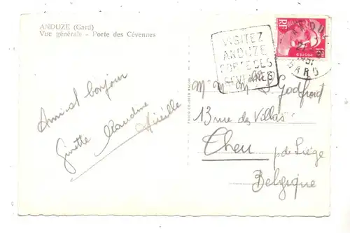 F 30140 ANDUZE, La Gare, Vue generale, 1951