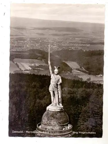 4930 DETMOLD, Hermansdenkmal, Luftaufnahme 1954