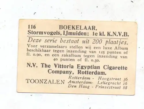 FUSSBALL - BOEKELAAR, Sturmvogels Ijmuiden, Sammelbild