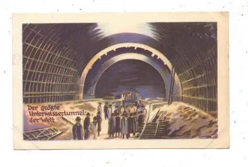 LANCASHIRE - LIVERPOOL, Mersey-Tunnel, Homann-Sammelbild