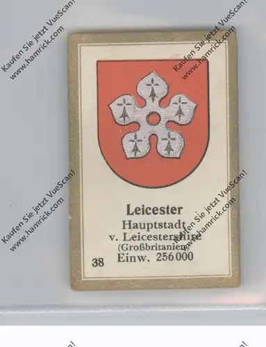 ENGLAND - LEICESTERSHIRE - LEICESTER, Stadtwappen, Abdullah Vignette / Cinderella