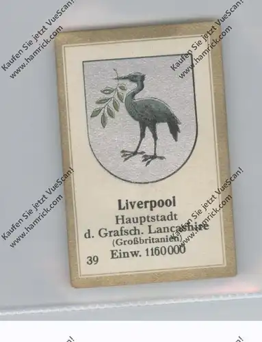 ENGLAND - LANCASHIRE - LIVERPOOL, Stadtwappen, Abdullah Vignette / Cinderella