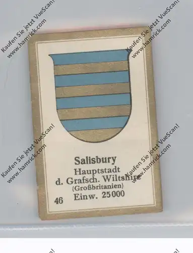 ENGLAND - WILTSHIRE - SALISBURY, Stadtwappen, Abdullah Vignette / Cinderella