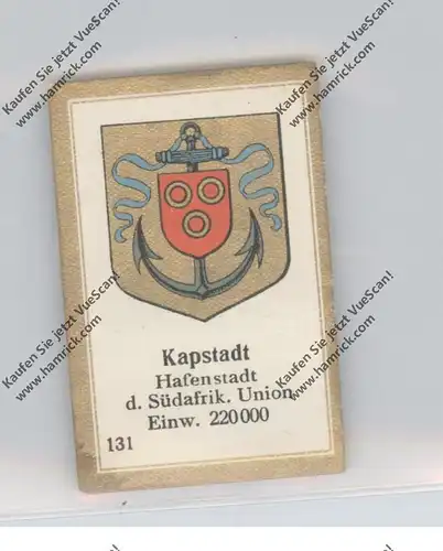 SOUTH AFRICA - KAPSTADT - Stadtwappen - Abdullah-Vignette / Cinderella