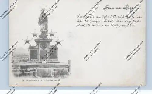 CZ 110 00 PRAHA / PRAG, St, Johannisstatue auf der Karlsbrücke, 1899 Carl Bellmann