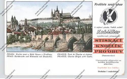 CZ 110 00 PRAHA / PRAG, Karlsbrücke und Kleinseite, Werbe-Karte KOH-I-NOOR