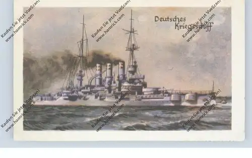 MILITÄR - MARINE / NAVY, Deutsches Kriegsschiff 1.Weltkrieg, Homann-Sammelbild