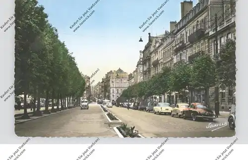 F 57000 METZ, L'Avenue et la rue Serpenoise, 1957, Oldtimer, O-Omnibus