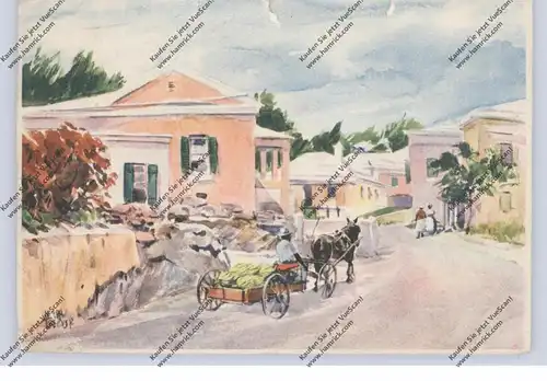 BERMUDA - HAMILTON, Street Scene, 1949, Einriss / WAF