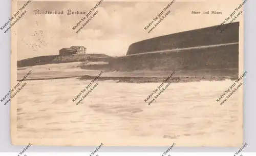 2972 BORKUM, Meer und Mauer, 1919