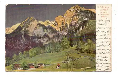 8240 BERCHTESGADEN - VORDERBRAND, Dorfansicht, 1906