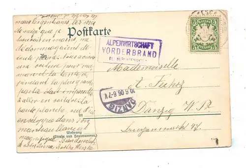 8240 BERCHTESGADEN - VORDERBRAND, Dorfansicht, 1906