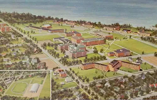 US 13126 OSWEGO N.Y., College Campus reproduction