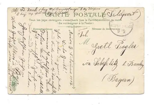 F 34200 SETE / CETTE, Mont St. Clair, deutsche Feldpost 1915