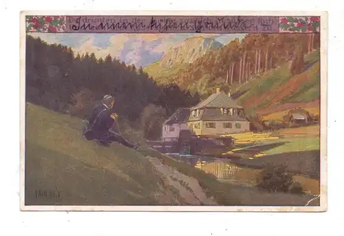 KÜNSTLER - ARTIST - PAUL HEY, "Da drunten in der Mühle" # 68