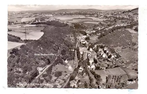 5860 ISERLOHN - GRÜNE, Luftaufnahme, rücks. kl. Klebereste, 1958