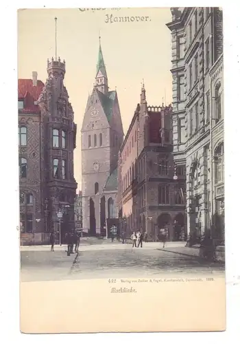 3000 HANNOVER, Marktkirche und Umgebung, ca. 1905