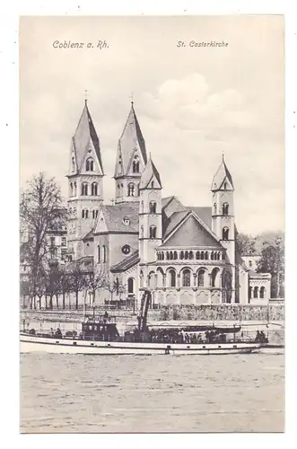 5400 KOBLENZ, St. Castorkirche, Rhein-Personenschiff "LAHN", 1906