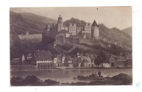 6900 HEIDELBERG, Das Schloss vor der Zerstörung, Künstler-Karte