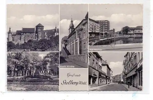 5190 STOLBERG, Steinweg, kath. Kirche, Kaiserplatz, Am Weiher...