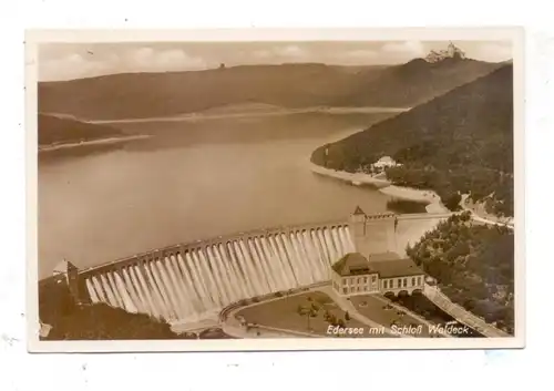 3544 WALDECK, Edersee mit Schloss Waldeck, 1937