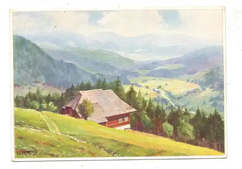 7828 FELDBERG, Bärental, Künstler-Karte W.Merker