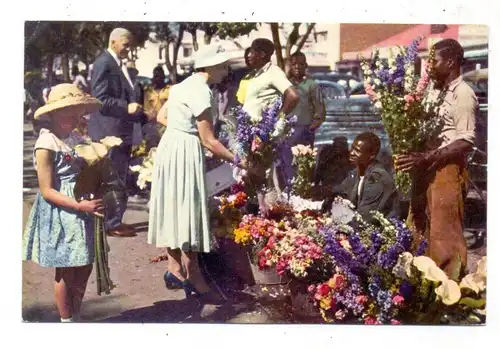 SIMBABWE / RHODESIA & NYASSALAND, SALISBURY / HARARE, Cecil Square, Flower Sellers