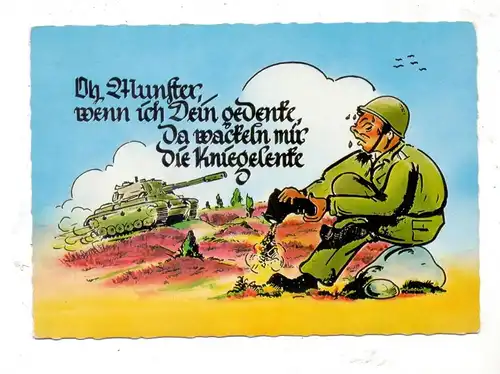 MILITÄR - HUMOR, Truppenübungsplatz Munster, Soldat und Panzer