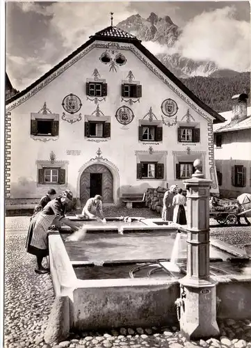 CH 7550 SCHULS / SCUOL, Wäscherinnen, 1955