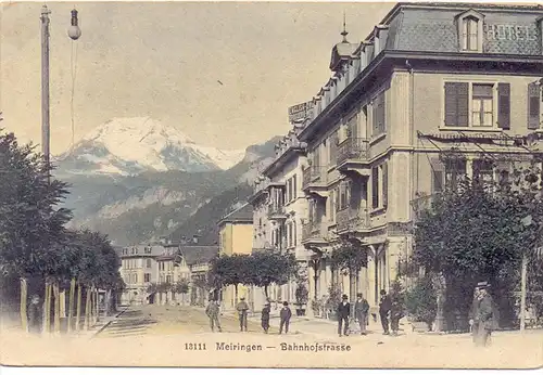 CH 3860 MEIRINGEN, Bahnhofstrasse, 1907