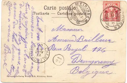 CH 3860 MEIRINGEN, Bahnhofstrasse, 1907