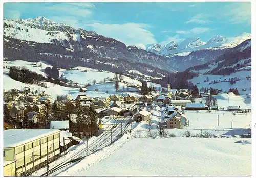 CH 9650 NESSLAU, Ortsansicht, Bahnhof