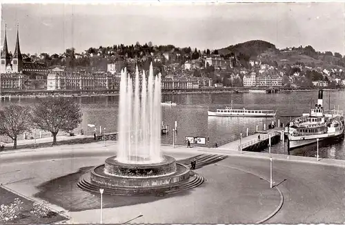 CH 6000 LUZERN LU, Wagenbachbrunnnen, Sonderstempel "Eidgenössisches Trachtenfest 1951"
