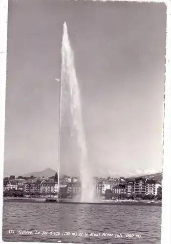 CH 1200 GENEVE / GENF GE, Le Jet d'eau, Sonderstempel EXPO "L'ATOME POUR LA PAIX" 1958