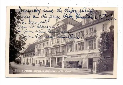 CH 8640 RAPPERSWIL SG, Hotel & Pension Schwanen, Obsthalle, Kino / Lichtbildtheater, 1932