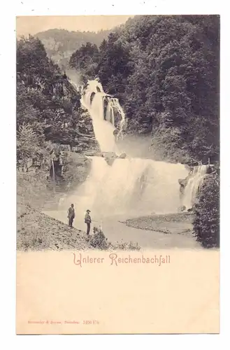 CH 3860 SCHATTENHALB BE, Unterer Reichenbachfall, ca. 1900, Römmler & Jonas -.Dresden