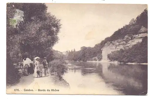 CH 1200 GENEVE / GENF GE, Bords du Rhone, 1908
