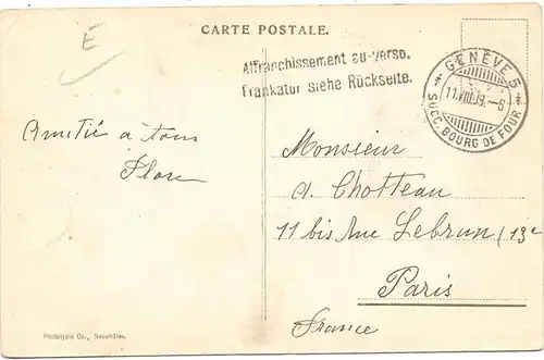CH 1200 GENEVE / GENF GE, Bords du Rhone, 1908