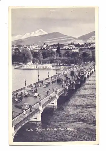 CH 1200 GENEVE / GENF GE, Pont du Mont-Blanc, 1946, Bateau, Oldtimer