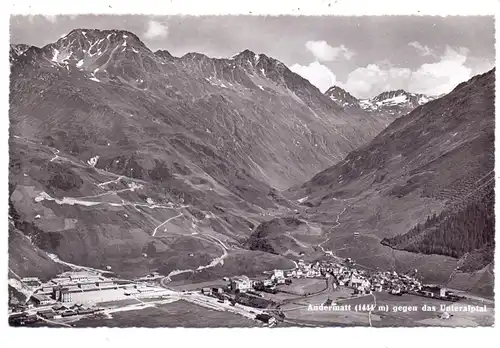 CH 6490 ANDERMATT UR, Ortsansicht, Unteralptal, 1956