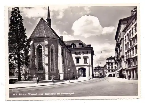 CH 8000 ZÜRICH ZH, Wasserkirche - Helmhaus am Limmatquai, Tram