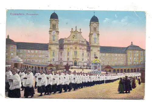 CH 8840 EINSIEDELN SZ, Procession, 1914, kl. Druckstelle