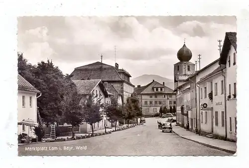 8496 LAM, Strassenpartie, Marktplatz, Oldtimer, 1960