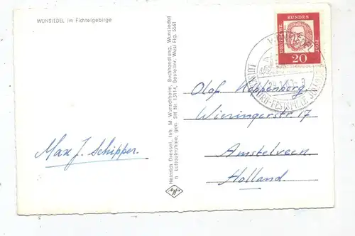 8592 WUNSIEDEL, Luftaufnahme, 163, aptierter Stempel